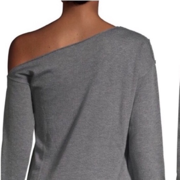 Prins one Shoulder Grey Sweater, Size Medium, NEW - Picture 3 of 8